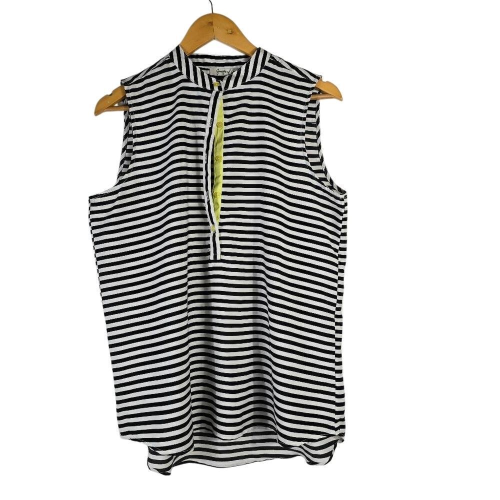 Jennifer and Grace Black and White Striped Blouse